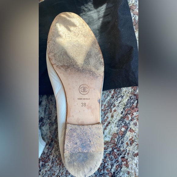 Chanel ballerina flats light blue silver toe cap - Picture 13 of 16